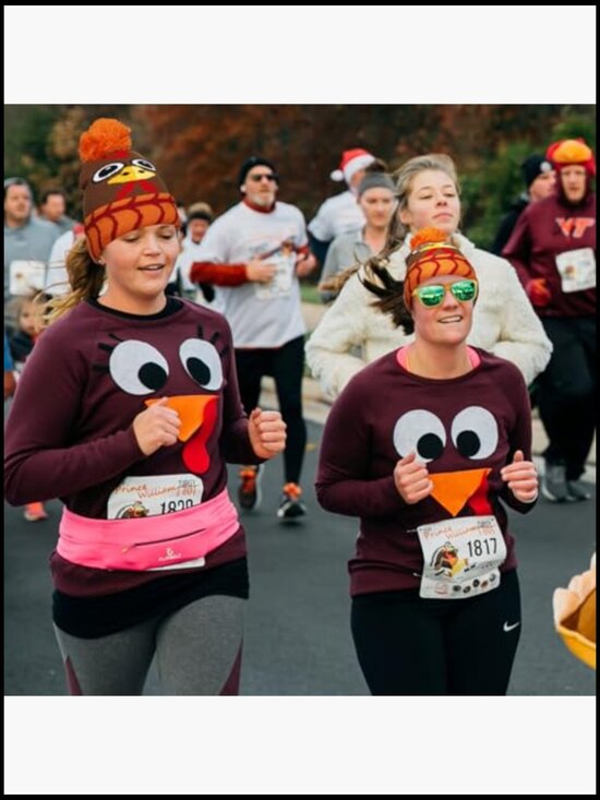 Turkey Beanie Hat and Gloves Set for Thanksgiving Trot Runners main image 4